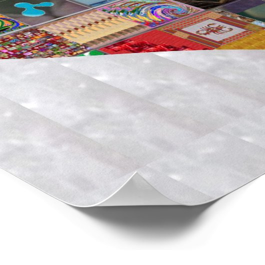 ハート芸術的コレージ賛美の低価格NVN521 ポスター (角)