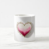 ハート芸術的型デザイン コーヒーマグカップ (中央)