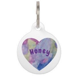 ハート虹 ペット　ネームタグ