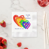 ハート虹 縁ありカクテルナプキン (インサイチュ)