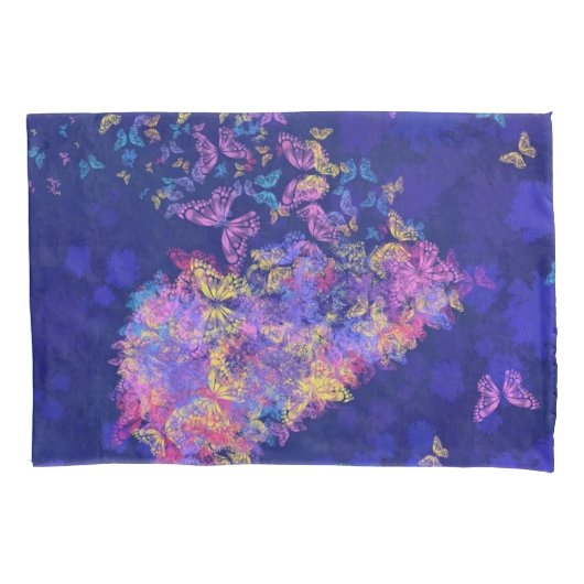 ハート蝶枕ケース 枕カバー (正面)