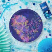 ハート蝶紙プレート ペーパープレート (パーティー)