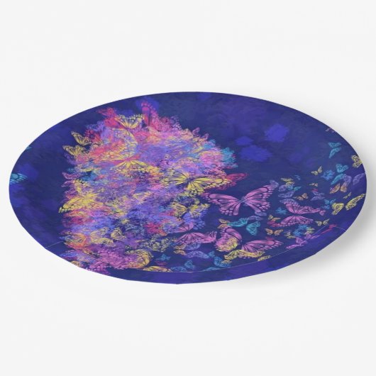 ハート蝶紙プレート ペーパープレート (アングル)