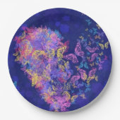 ハート蝶紙プレート ペーパープレート (正面)