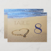 ハート表の番号カード ポストカード (正面/裏面)