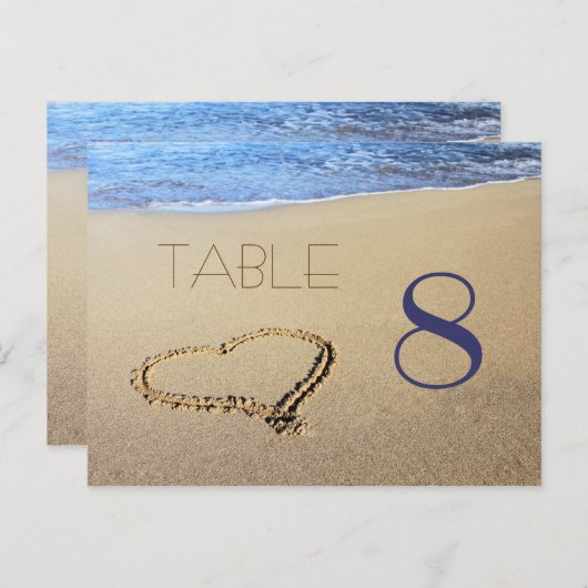 ハート表の番号カード ポストカード (正面/裏面)