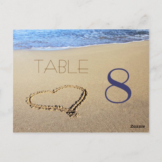 ハート表の番号カード ポストカード (裏面)