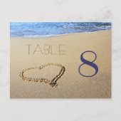 ハート表の番号カード ポストカード (正面)