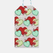 ハート裁縫針シームレスクリスマスラベル ギフトタグ (裏面)