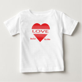 ハート要素を使った恋愛&ロマンスのコンセプトデザイン ベビーTシャツ
