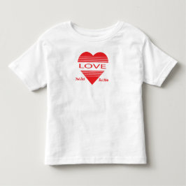 ハート要素を使った恋愛&ロマンスコンセプトデザイン トドラーTシャツ