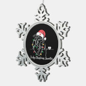 ハート解剖学クリスマスナース心頻拍クリスマス スノーフレークピューターオーナメント (右)