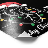 ハート解剖学クリスマスナース心頻拍クリスマス フォトプリント            (角)