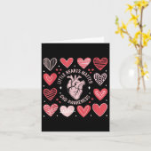 ハート解剖学バレンタインリトルハートChd認識度 カード (黄色い花)