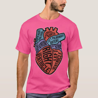 ハート解剖学医学生ドクターG Tシャツ