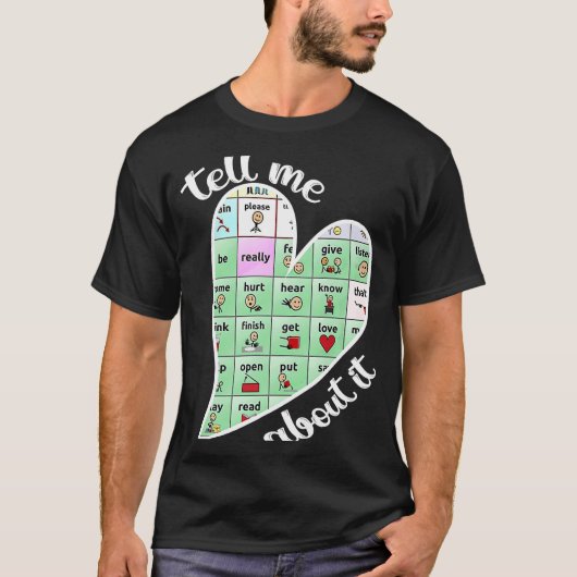 ハート言語病理学用語Matter Spe Tシャツ (正面)