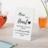 ハート記号に署名 台座サイン (インサイチュ)