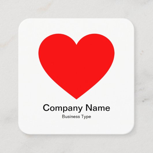 ハート記号 スクエア名刺 (正面)