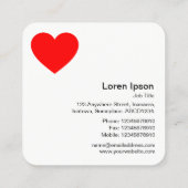 ハート記号 スクエア名刺 (裏面)