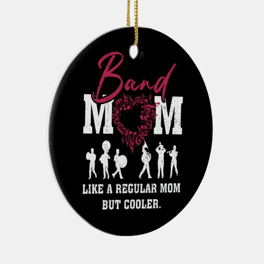 ハート誇りを持ったマーチングバンドMom Like A Regular Mom B セラミックオーナメント (右)