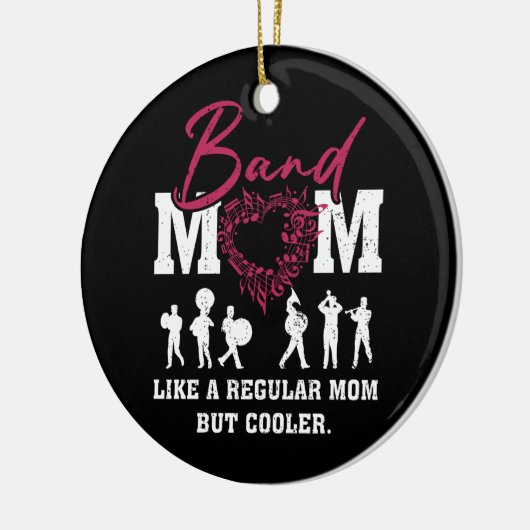 ハート誇りを持ったマーチングバンドMom Like A Regular Mom B セラミックオーナメント (左)