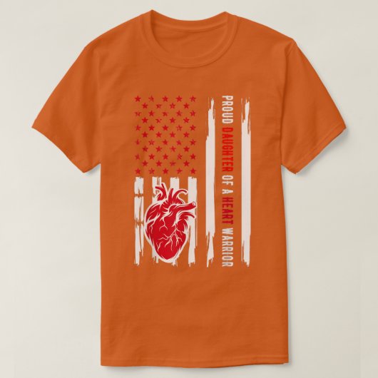 ハート誇りを持った戦士の娘CHD認識度ギ Tシャツ (デザイン正面)