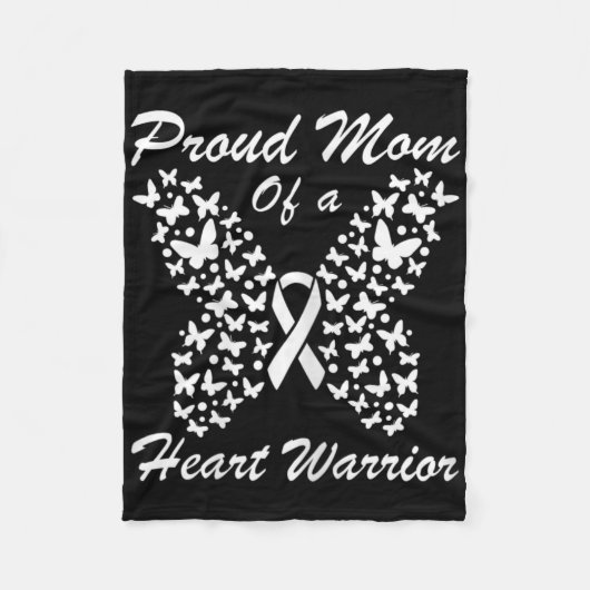 ハート誇りを持った戦士ハート病の女性の母親 フリースブランケット (正面)