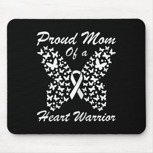 ハート誇りを持った戦士ハート病の女性の母親 マウスパッド (正面)