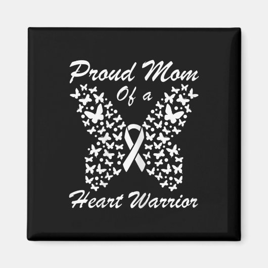 ハート誇りを持った戦士ハート病の女性の母親 マグネット (正面)