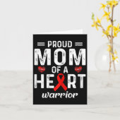 ハート誇りを持った戦士ハート病の家族の母 カード (黄色い花)