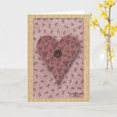 ハート誕生日カード(おばあちゃん) (大プリント) カード (黄色い花)