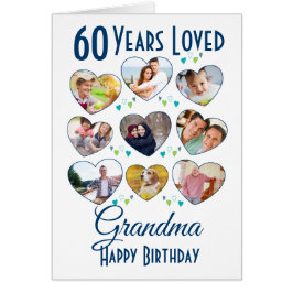 ハート誕生日写真コラージュ