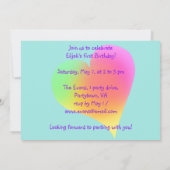 ハート誕生日招待状バイハッピージュールカンパニー 招待状 (裏面)