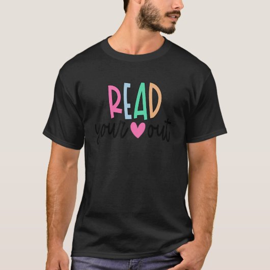 ハート読が可愛い先生女子ラブリー Tシャツ (正面)