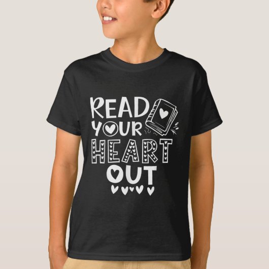 ハート読が可愛い先生女性愛Re Tシャツ (正面)
