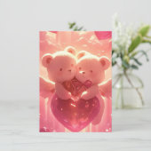 ハート調和：甘い結婚式招待状» 招待状 (スタンド正面)