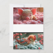 ハート調和：甘い結婚式招待状» 招待状 (裏面)