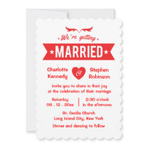 ハート赤と白の結婚結婚