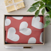 ハート赤と白ズバレンタインデーティッシュペーパー 薄葉紙 (ギフト)