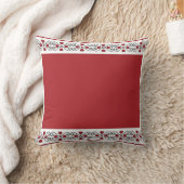 ハート赤と白枕 クッション (ブランケット)