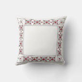 ハート赤と白枕 クッション (裏面)