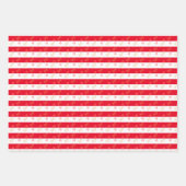 ハート赤と白 ラッピングペーパーシート (正面2)