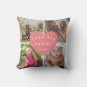 ハート赤面ピンクパーソナライズされたギフト最高のマ・エバー クッション (正面)