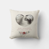 ハート超音波妊娠の発表の明らかにする クッション (正面)