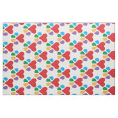 ハート足の柄の飾足跡と愛！ ファブリック (ファットクウォーター)