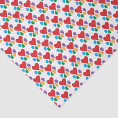 ハート足の模様の足跡が愛で包まれる！ 薄葉紙 (詳細)