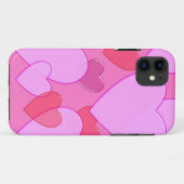 ハート輝くバレンタイン背景ピンク Case-Mate iPhoneケース (裏面(横))