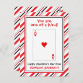 ハート遊のカードパーソナライズされたバレンタインのカード ポストカード (正面/裏面)
