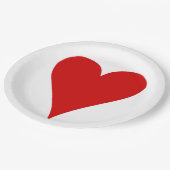 ハート遊のカード形バレンタインデー ペーパープレート (アングル)
