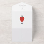 ハート遊のカー結婚ドをすべて1つの招待状 オールインワン招待状 (外側)